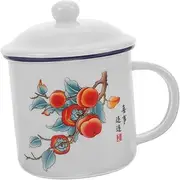 Alasum Retro Enamel Mug with Lid Portable Drinking Cup for Weddings Outdoor Activities and Everyday Use Durable Enamel Material Vintage Design for Coffee Tea Milk and Juice