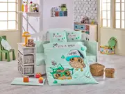 10 Piece Baby Owls Cot Set Mint