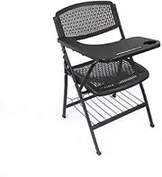Folding Lecture Chair with Table Top for Classroom Lecture Training Confererence (Black(1pcs/Pack))
