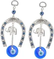 Cabilock Elephant Hanging Ornament Set Eye Elephant Pendant Home Office Decor Car Pendant