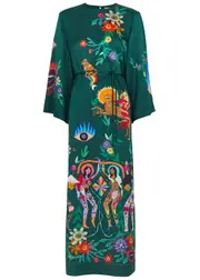 Alemais Agatha Printed Silk-satin Maxi Dress - Multicoloured - 10 (UK10 / S) 10 (UK10 / S)