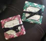Gianna Rose Atelier WINTER BERRY French-Milled Soap 2 Bars X 3.5 Oz Imperfect Wr