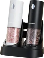 Electric Salt and Pepper Grinder Set - Automatic Refillable Salt and Pepper Grin
