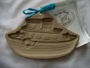 BROWN BAG COOKIE ART 1987 HILL DESIGN "TUGBOAT" NEW WITH BOOK