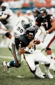Steve Walsh Chicago Bears is sacked 1990s Old Photo
