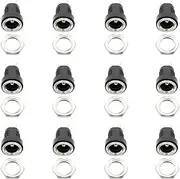 ThreeBulls 12 Pieces 5.5mmx2.1mm DC Power Jack Female Panel Mount Connector