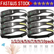 Waterproof COB Headlamp Night Buddy LED Sensor 230° Head Torch Headlight Lamp