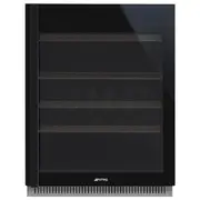Smeg Dolce Stil Novo 38 Bottles Built-In Wine Fridge - Black