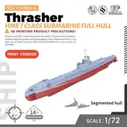 SSMODEL SSC72958S-A 1/72 Military Model HMS T Class Submarine Thrasher Full Hull
