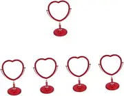 VICASKY Heart Shaped Decorative Mirror Vintage Vanity Table Makeup Mirror for Elegant Wedding Desk High Definition Lightweight Design for Bedrooms Living Rooms and Offices