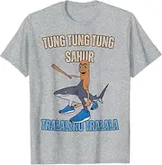 [JINNGLA] Tung Tung Tung X Tralalero Tralala Ialian Brainrot Dank Meme T-Shirt