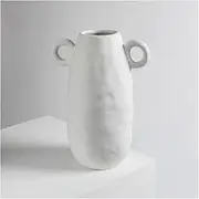 Flower Vase White Ceramic Vases Handmade Vase Dried Flowers Living Room Home Decor Decorative Home Ornament Simple Shelf Decor for Centerpieces, Kitchen, Office (Color : Style a)