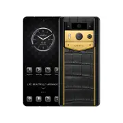 METAVERTU 2nd Generation Luxury Custom-Made Gold Black Alligator Web3 AI Phone