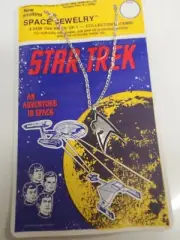 1976 Space Jewelry MR. SPOCK Necklace MINI-POSTER STICKER GOOD TIME JEWELRY