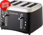 Addison 4 Slice Toaster RHT514BLK Dual Browning Defrost Reheat Wide Slots Matte
