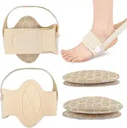 Foot Support, Arch Foot Support, Adjustable Arch Support Sleeves for Foot Discomfort Relief, Removable Arch Support Pads for Fallen Arches, Flat Feet