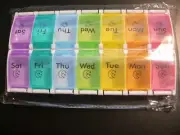 7 Day Weekly Pill Organizer Storage Container Pill Box Case 2 Times a Day AM PM