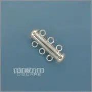 Sterling Silver Multi / 3 Strand Slide Tube Clasp Connector 20mm #33207