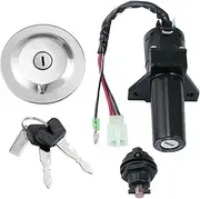 Ignition Switch for YBR125 2005-2014 Motorcycle Ignition Switch Key Barrel Lock Fuel Gas Cap Motorcycle Ignition Switch Lock