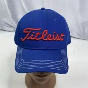 NEW TITLEIST Adult Size Contrast Stitch Adjustable Golf Hat/Cap-Blue/Red