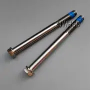 2pcs M8 x 90 Titanium Ti Screw Bolt Hexagon Hex Head Flange + Blue ThreadLocker