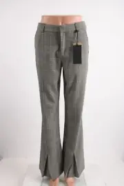 Scotch & Soda Womens Flared Pants XS Black white Houndstooth Plaid NWT