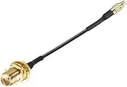 uxcell MMCX Male to SMA Female Bulkhead,Pigtail Antenna Coaxial RF1.37 Low Loss Cable,RF Coaxial Connector,2inch