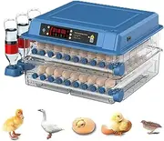 Eggs Incubator,128 Poultry Egg Hatchery Brooder Automatic Egg Turner with Temperature/Humidity Control & Digital Touch Screen for Hatching Parrot,Birds,Chickens,Ducks,Quails (128 Eggs)