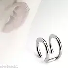 316L Surgical Steel Non Piercing Fake Cartilage Clip Dbl Closure Ring Ear Cuff