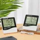 LCD Digital With Clock Humidity Meter Hygrometer Temperature Meter Thermometer