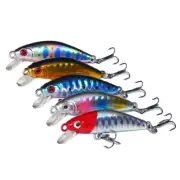 Bright and Tempting Colors 5pcs Sinking Minnow Wobblers for Exciting Catches