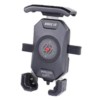 Bike It QI Wireless USB-C Motorcycle Phone Charger Holder Motorbike Cradle