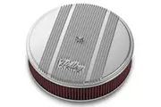 Holley Vintage Series Finned Aluminium Air Cleaner Polished 14" x 3" 5-1/8" Neck