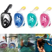 Adult Kids Full Face Snorkel Masks Diving Goggle Snorkeling Set For GoPro Swim