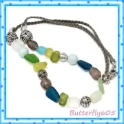 Brighton Sea Candy Large Beaded Corded Retired Silver Necklace NWT $102