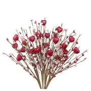 4 Pcs Valentines Day Decor Artificial Flowers Berry Stems Valentine’s Day