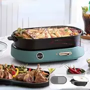 Barbecue Home Multi-Function Shabu-Roasting Integrated Small Electric Hot Pot Frying Oven BBQ Smoker Grill Outdoor