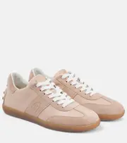 [Tod's] Tod's Tabs leather and suede sneakers AU 7 beige