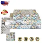Classic Paisley Print Full Cotton Sheet Set - Includes Fitted Sheet & Pillowcase