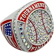 Discount Sports Rings Baseball/Softball Championship Rings/Player Awards, White Body, Assorted Colors and Gemstones