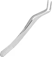 Baluue False Eyelash Auxiliary Tweezers False Eyelash Remover Tool Stainless Makeup Clips False Eyelash Applicator False Eyelashes Clips Eyelash Extension Tweezer Silver Stainless Steel