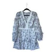 TALULAH REMINISCE LONG SLEEVE MINI DRESS - FLORAL size L