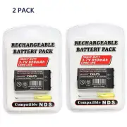 TWO(2) Rechargeable Battery for Nintendo DS NDS NTR-003 NTR-001 with Tool Li-Ion