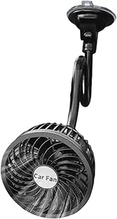 kivrimlarv Suction Cup Car Fan, 12v Car Cooling Device, Adjustable Auto Fan with Rechargeable and Portable Design for Road Trips, Long Drives, or Daily Commutes, 1 Piece