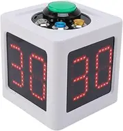 Cube Timer Accurate Countdown Stopwatch Timer Competition Chess Poker Timer Act for Game Event ABS (White)
