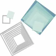 Universal Metal Die Cut Tool Sizzix Framelits Squares 657565 Shapes