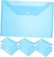 TOGEVAL Plastic Envelopes File Storage Holder Snap Closure Document Bag School Office File Folders