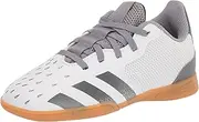 [adidas] Unisex-Child in Sala Predator Freak .4, White/Iron Metallic/Solar Red, 6 Little Kid