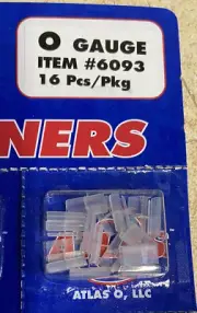 ATLAS O GAUGE #6093 RAIL JOINERS 16PCS/PKG TRACK ACCESSORY TRAIN LAYOUT 3-RAIL