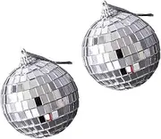 2pcs Mirror Balls Decorative Photo Props Shiny Photography Accessories for Jewelry and Cosmetic Styling and Easy to Clean